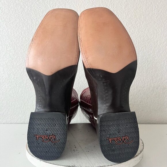 Rod Patrick Mens Cowboy Boots 15AA Antique Brown Mocha Bison Western Square Toe - Picture 9 of 13